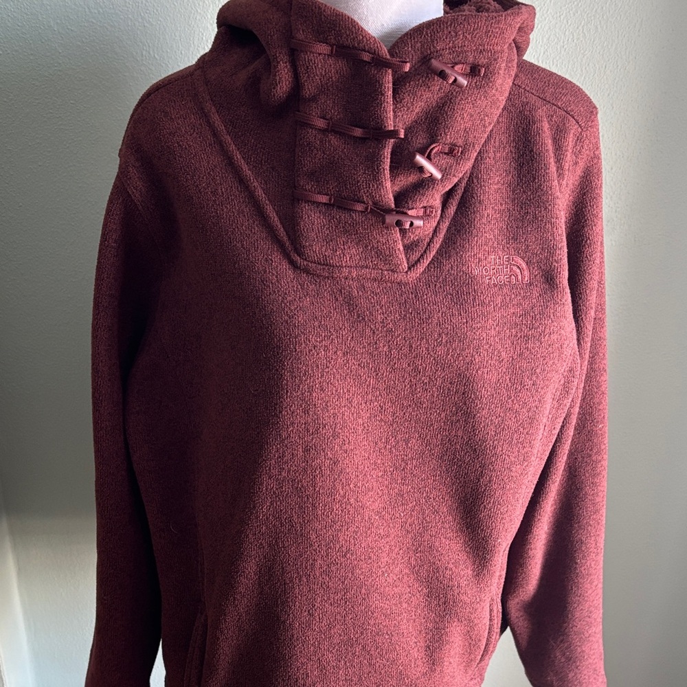 The North Face Maroon Pullover With Toggle Accents - image 1